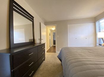 Plush bedroom carpeting
